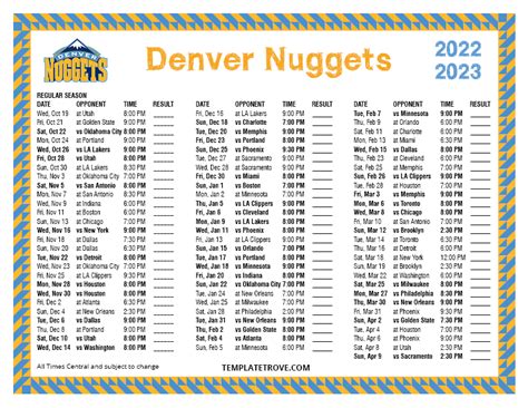 denver nuggets next game|Schedule .